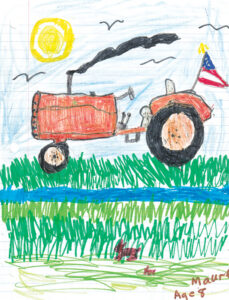 child's drawing of a tractor
